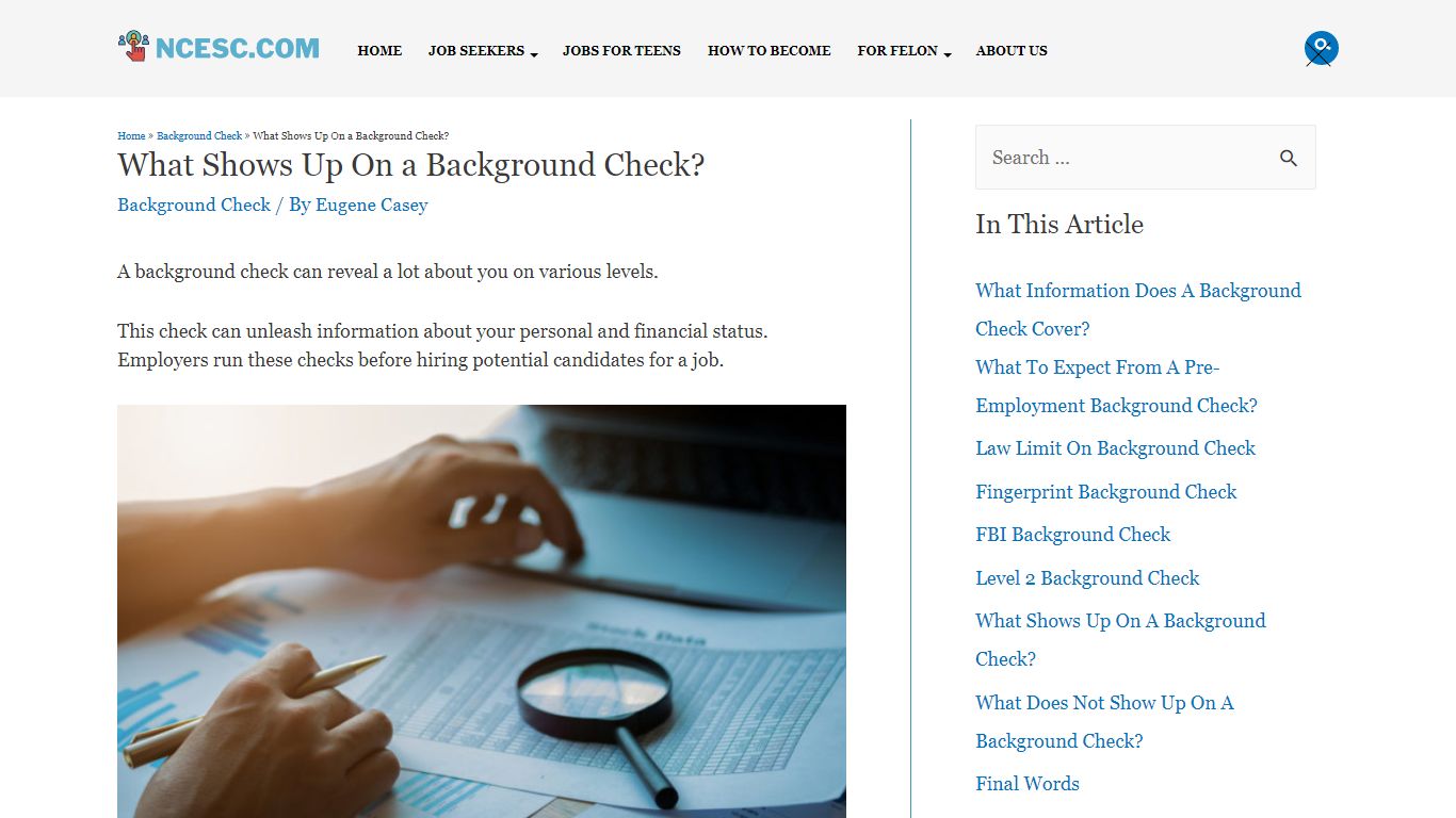 What Shows Up On a Background Check? - UPDATED